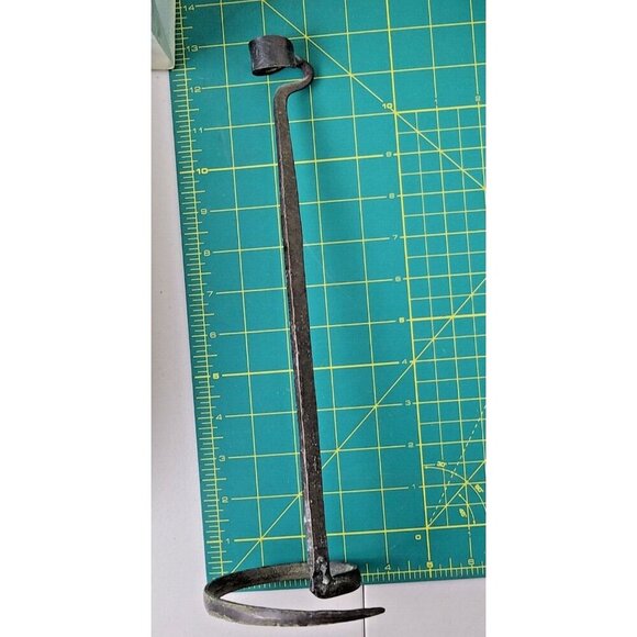 blackened brass candle hand hewn holders rustic hammered patina set 15" 13" 11" - Picture 6 of 9